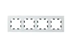 Рамка Systeme Electric ATLASDESIGN Nature 4-постовая стекло белый 38685