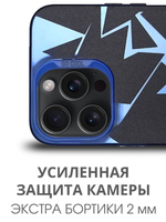 Дизайнерский чехол из пластика для IPHONE 15 PRO MAX с усиленной защитой камеры и глянцем