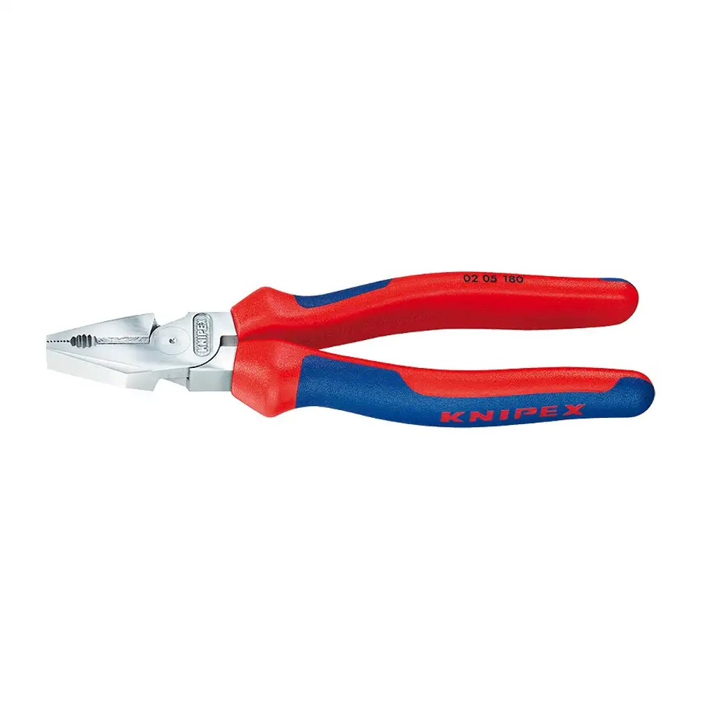 Плоскогубцы комбинированные особой мощности хромированные 180 мм Knipex 02 05 180