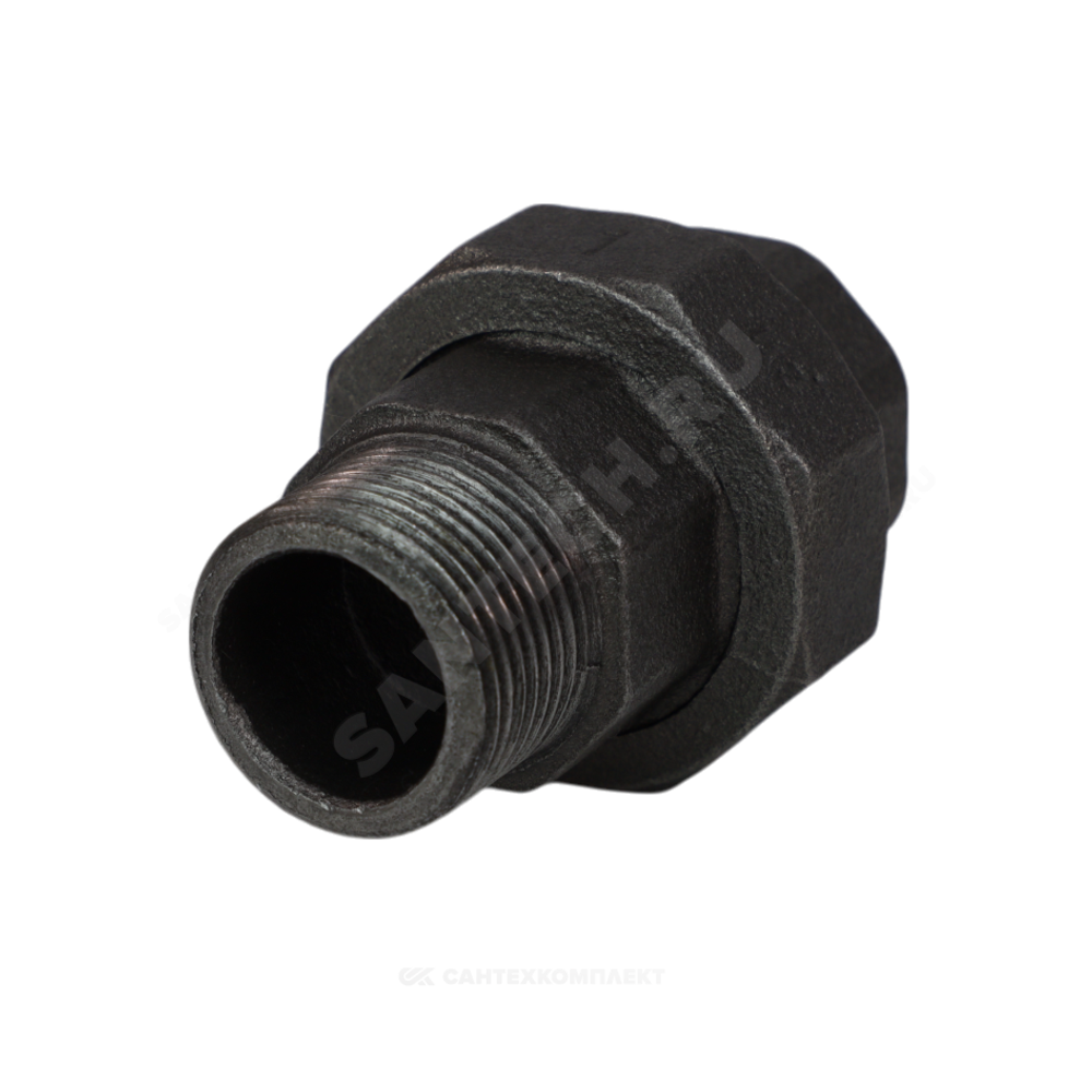 Соединитель прямой американка чугун Ду 20 (3/4") ВР/НР конусный Fittex PLUS