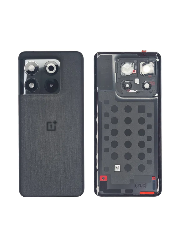 Задняя крышка для OnePlus 10R черная (Sierra Black) со стеклом камеры