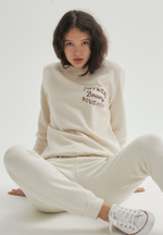 Свитшот Bowery NYC "Physical Education" Fleece Optic White Bordeaux