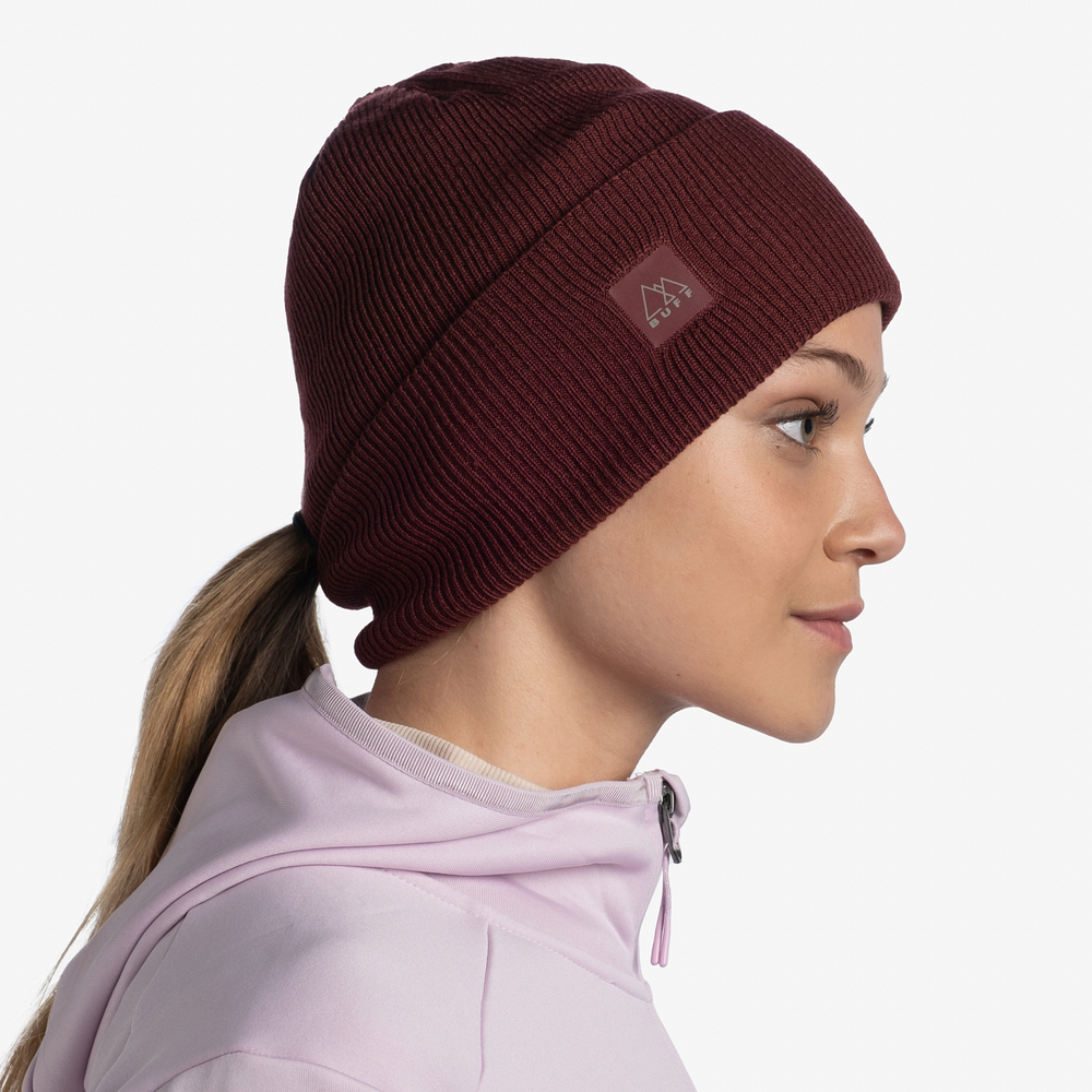 Шапка Buff Crossknit Hat Solid Mahogany (US:one size)