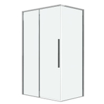 Душевое ограждение Grossman Galaxy 100.K33.01.130.10.00-200.K33.01.80.10.00 (130х80х195) раздвижная,хром,стекло прозрачное,2 места