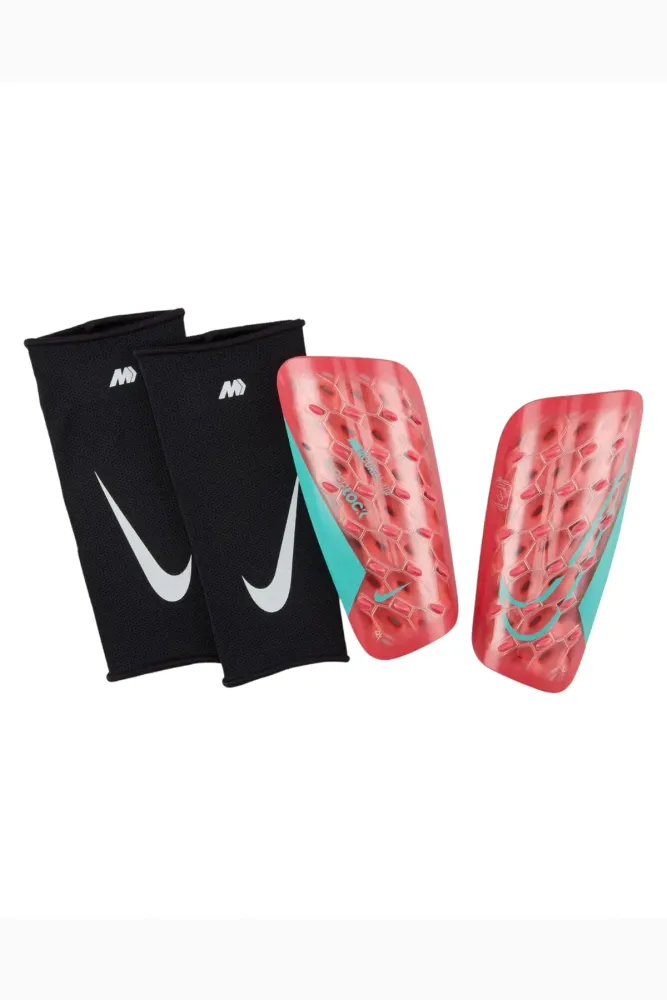 Футбольные щитки Nike Mercurial Lite SuperLock - красный Футбольные щитки Nike Mercurial Lite SuperLock - красный