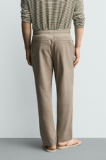 БРЮКИ RELAXED FIT ИЗ ХЛОПКА И ЛЬНА — ZARA · 4470/460
