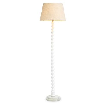 Eichholtz Floor Lamp Massimo, Piano White Finish / White Marble Base