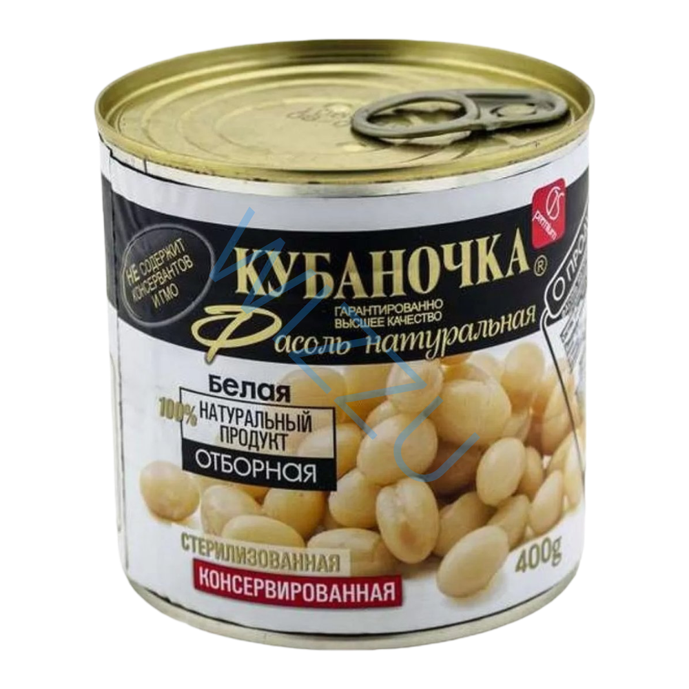 Фасоль белая натуральная ТМ Кубаночка ж/б 400 гр