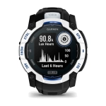 Умные часы Garmin Instinct 3, 50mm, Solar Whitestone with Black/Bolt Blue Band  (010-02935-03)