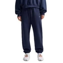 Женские теннисные брюки Nike Studio Fleece Medium Weight - midnight navy/sail