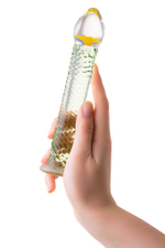 Нереалистичный фаллоимитатор Sexus Glass стекло прозрачный 16,5 см
