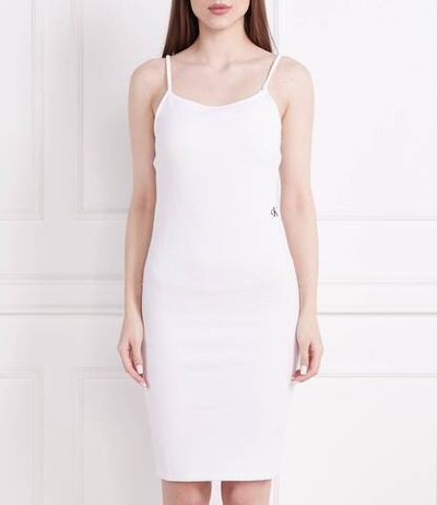 Платье SLUB RIB STRAPPY DRESS CALVIN KLEIN JEANS - белый(J20J221149)