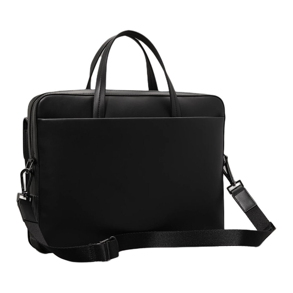CALVIN KLEIN Polyester One Shoulder Crossbody Handheld Laptop Bag Men"s Black