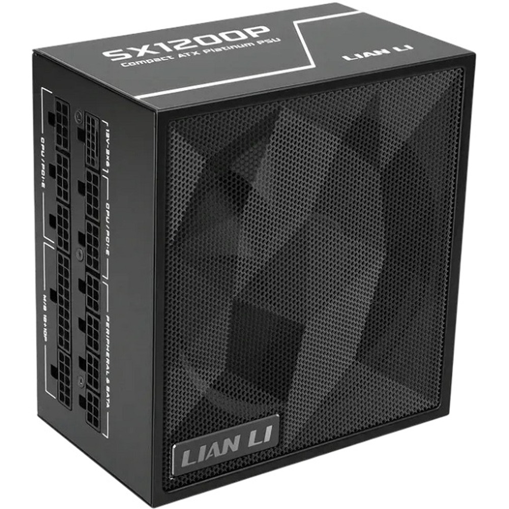 Блок питания Lian Li 1200W SX1200P Black, модульный, 16 Pin PCIe 5.1, 80 PLUS Platinum (G9P.SX1200P.B000.RU)