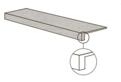 Фронтальная ступень POETRY STONE RELOADED GTOP.BASALTINA SILVER NAT R (PF60017676)