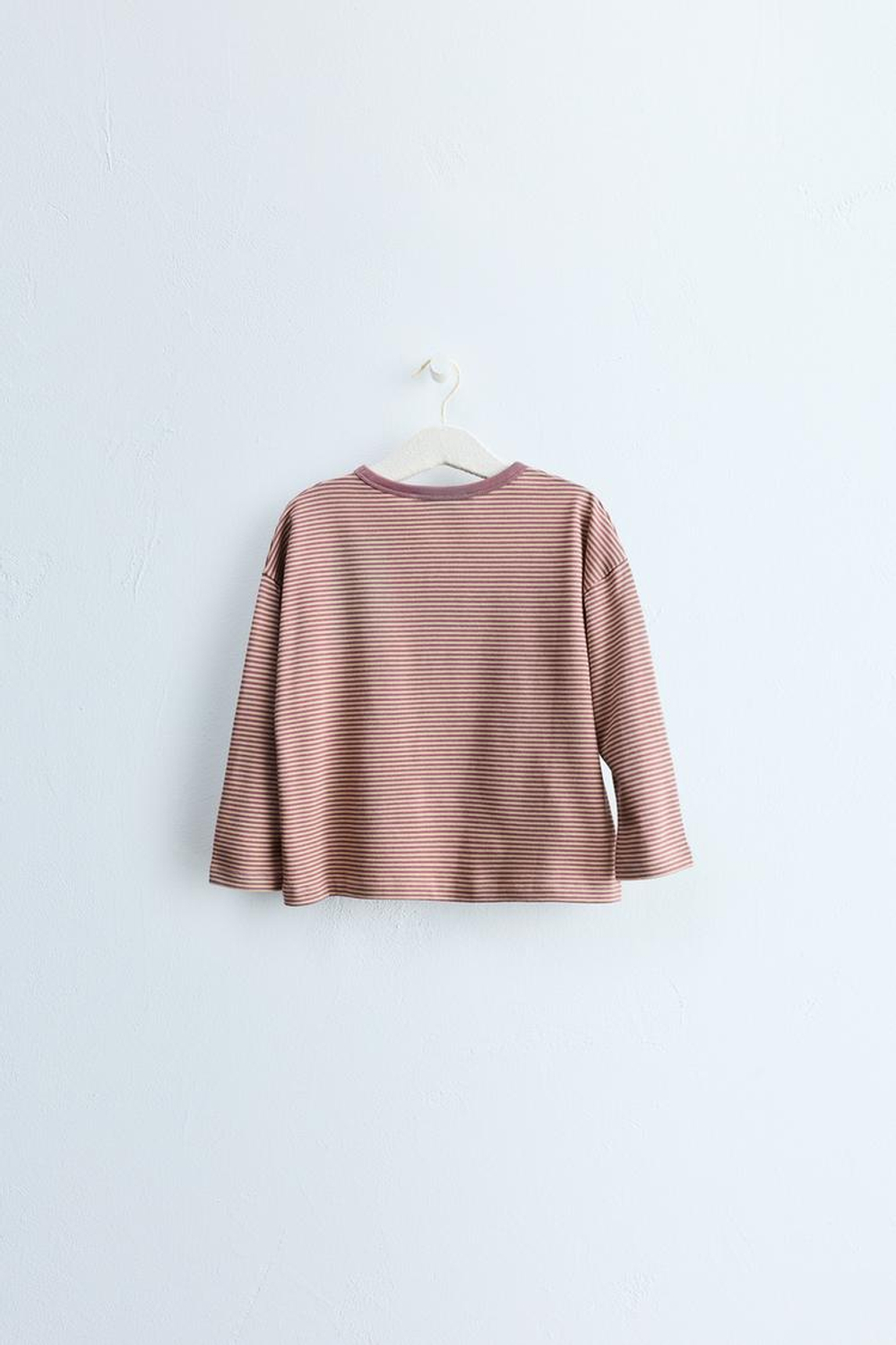 ZARA TIMELESS — ФУТБОЛКА В ПОЛОСКУ, КОРАЛЛОВО-РОЗОВЫЙ