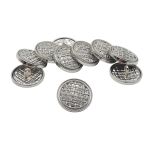 Пуговицы металл на ножке 32L=20 мм, Silver (серебристый), 10 шт, MP06