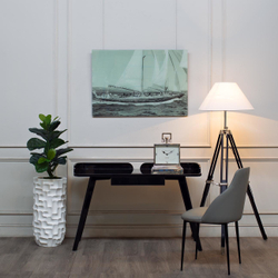Кашпо для цветов напольное 33x69см Garda Decor белое рельефное