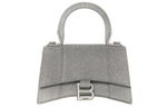 Balenciaga Hourglass Top Handle Bag Xs Sparking Material Gray