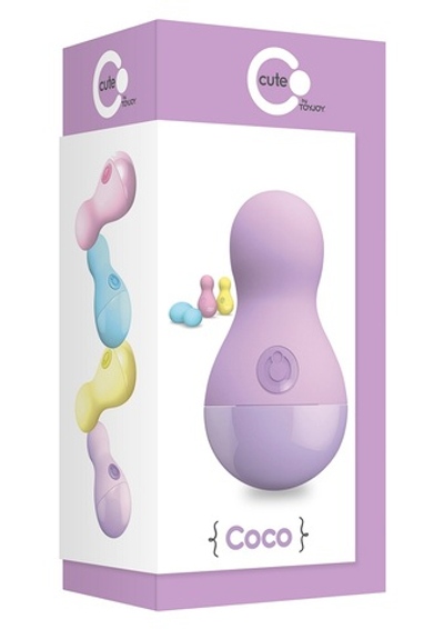 Сиреневый вибростимулятор COCO BODY - 9 см.
