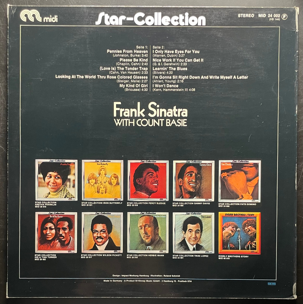 Frank Sinatra With Count Basie ‎– Star-Collection (Скандинавия 1972г.)