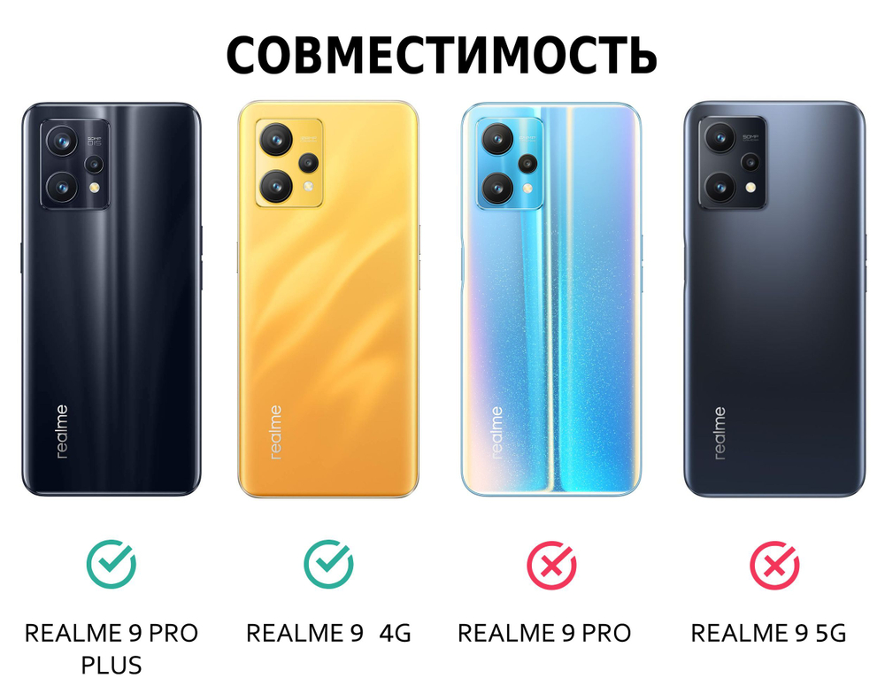 Мягкий Soft Touch чехол из силикона для REALME 9 PRO+ и 9 4G (3521) с бархатной подкладкой