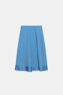 ZARA ЮБКА В ПОЛОСКУ — ZW COLLECTION, СИНИЙ/БЕЛЫЙ