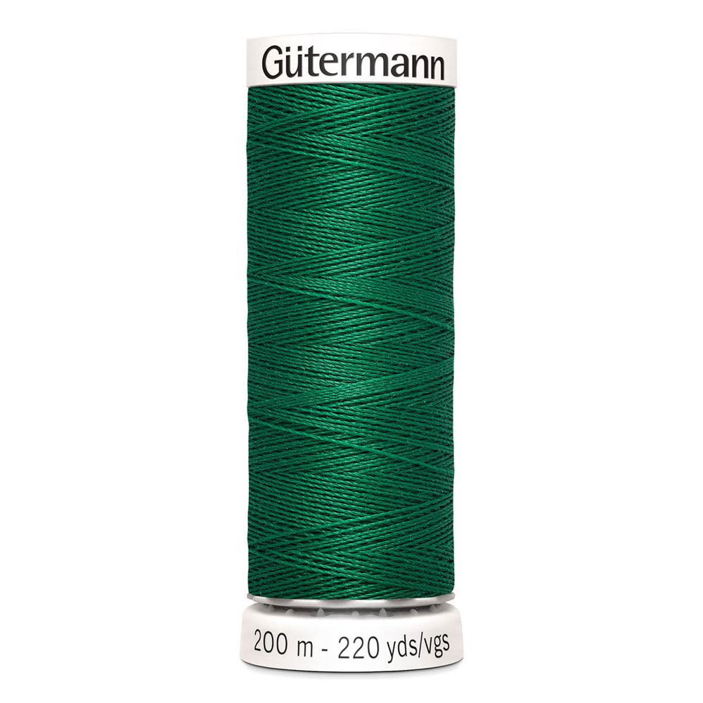 01 Нить Sew-All 100/200 м для всех материалов, 100% полиэстер Gutermann 748277 (402 изумрудно-зеленый)