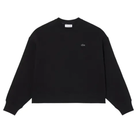 Женская теннисная куртка Lacoste Oversized Double Face Jersey - black