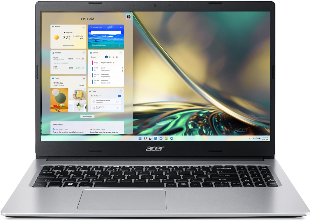Ноутбук 15,6" Acer Aspire 3 A315-43-R8QD AMD Ryzen 5 5500U/8Gb/256Gb SSD/15.6" FullHD/DOS (NX.K7UEX.012) Серебристый