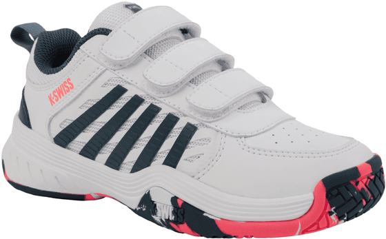 Кроссовки детские K-Swiss Court Express 2 Strap - White/Stargazer/Neon Blaze