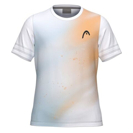 Футболка для девочек Head Girls Tie-Break II - white/tourquoise/apricot