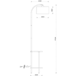Торшер Arte Lamp COMBO A4055PN-1BK, 1хE27