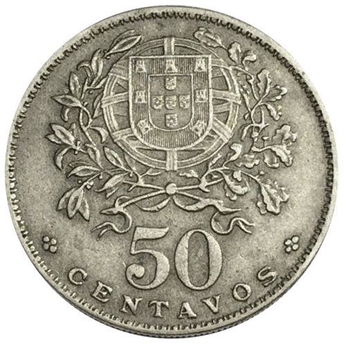 50 сентаво Португальская Республика (1911-1969) 1967 год, Португалия. aUNC