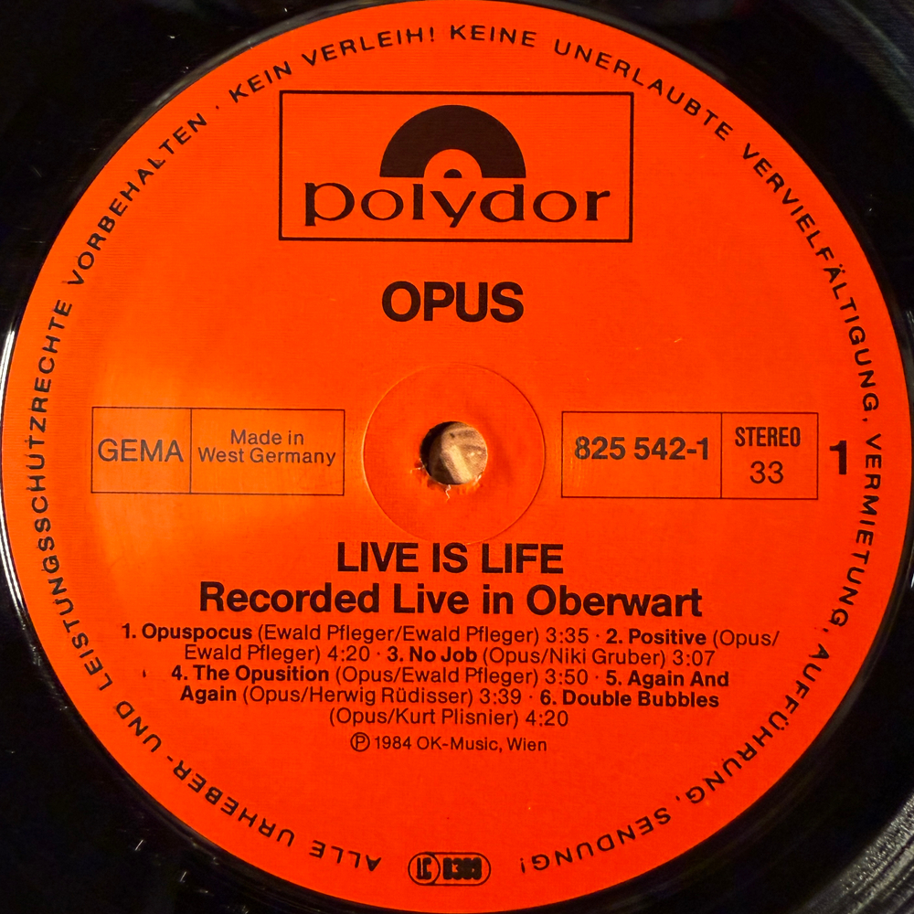 Opus - Live Is Life (Германия 1984г.)