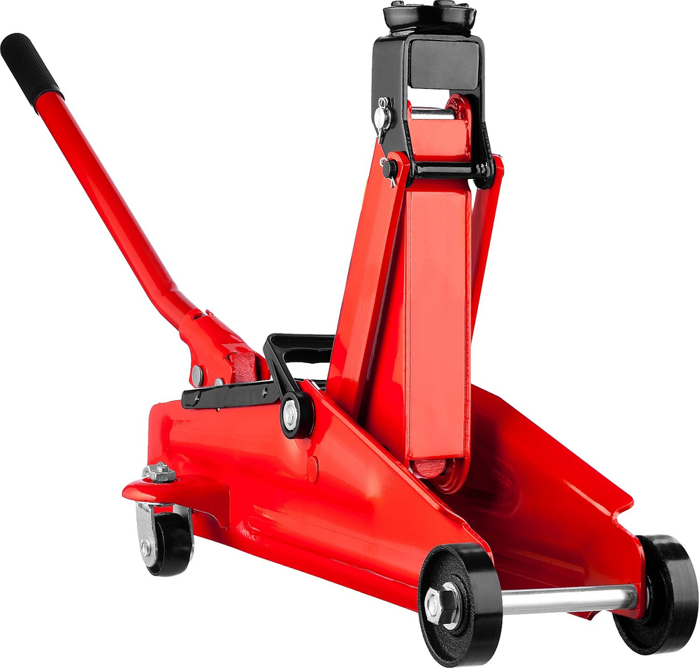 STAYER R-28 RED FORCE, в кейсе, 2 т, 130 - 350 мм, подкатной домкрат для легковых а/м, Professional (43153-2-K)