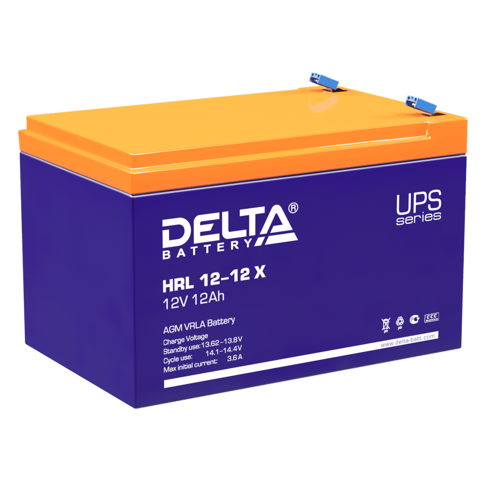 Аккумулятор DELTA HRL 12-12 Х - AGM ( 12В / 12Ач ) Аккумулятор DELTA HRL 12-12 Х - AGM ( 12В / 12Ач )