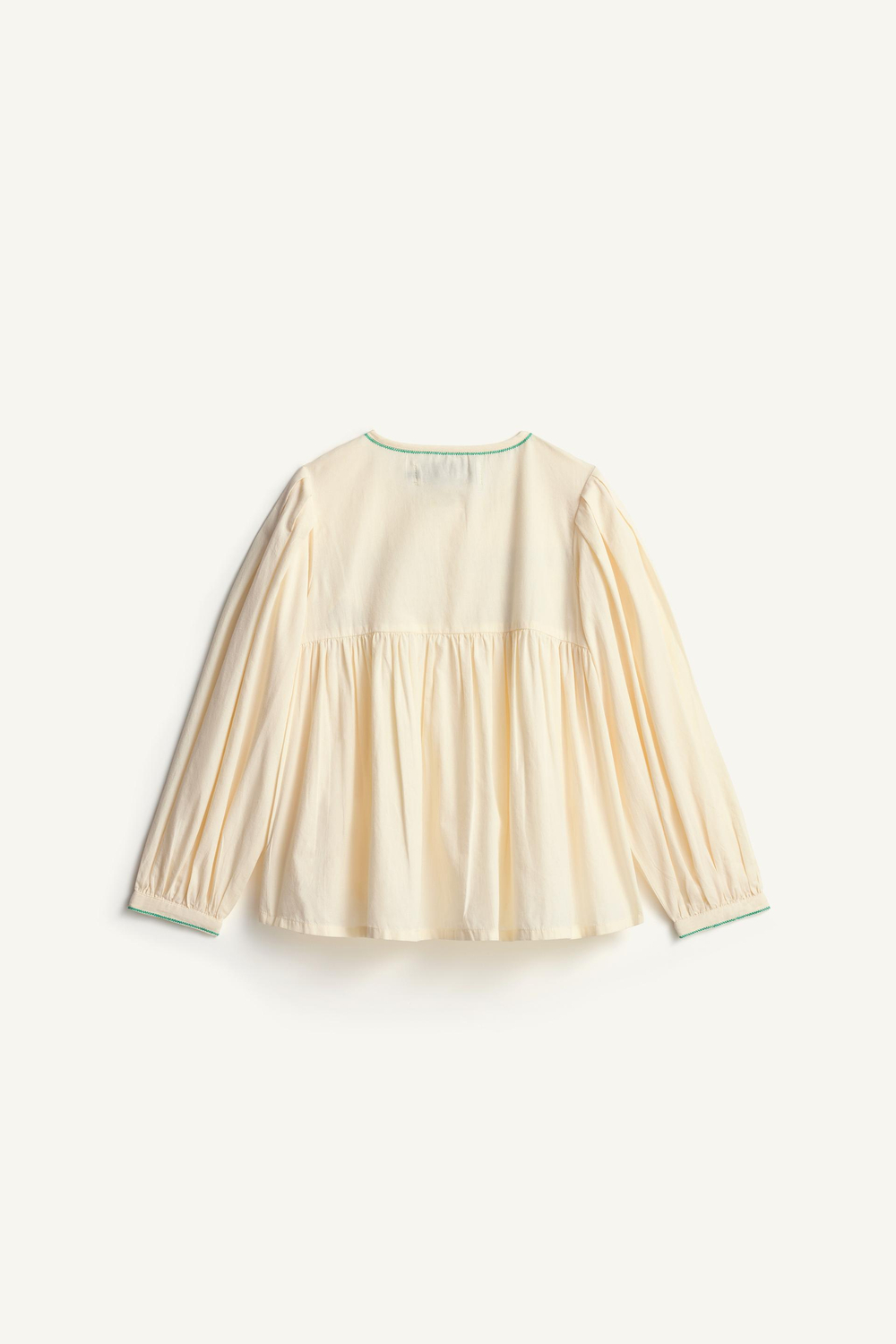 ZARA БЛУЗА С ВЫШИВКОЙ - LIMITED EDITION, ЭКРЮ