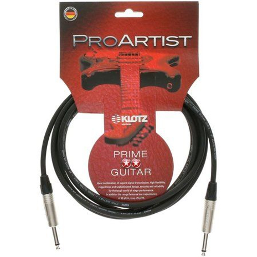 Klotz PRON090PP PROARTIST инструментальный кабель моно джек/моно джек, 9 м, черный, разъемы Neutrik