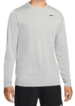 Мужская теннисная футболка теннисная Nike Dri-Fit Legend Long Sleeve фитнес Top - tumbled grey/silver/black