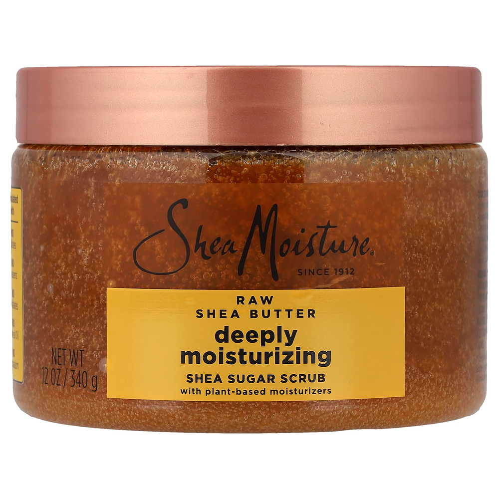 SheaMoisture, скраб с сахаром ши, глубокое увлажнение, необработанное масло ши, 340 г (12 унций)