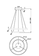 Подвесной светодиодный светильник Maytoni Rim MOD058PL-L55BSK