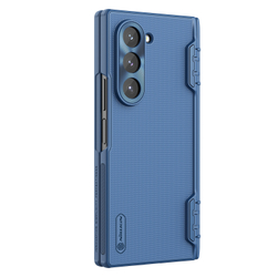 Усиленный двухкомпонентный чехол синего цвета от Nillkin для Samsung Galaxy Z Fold 6 5G, серия Super Frosted Shield Fold