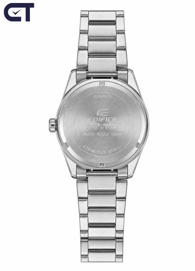 CASIO EFV-160D-4AVDF EDIFICE мужские наручные часы — компактная стальная модель с красным циферблатом