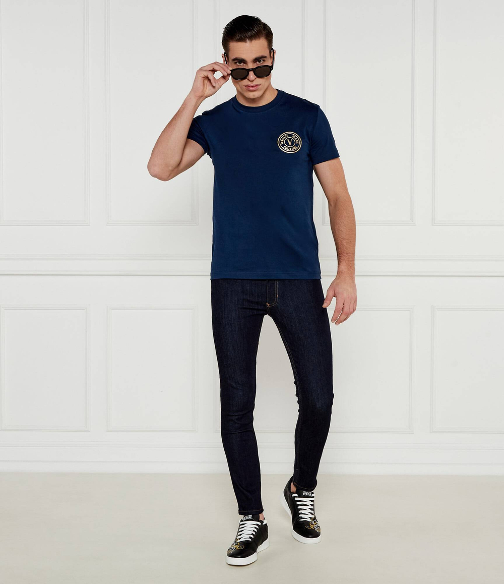 Футболка Versace Jeans Couture - темно-синий(78GAHT00CJ00T)