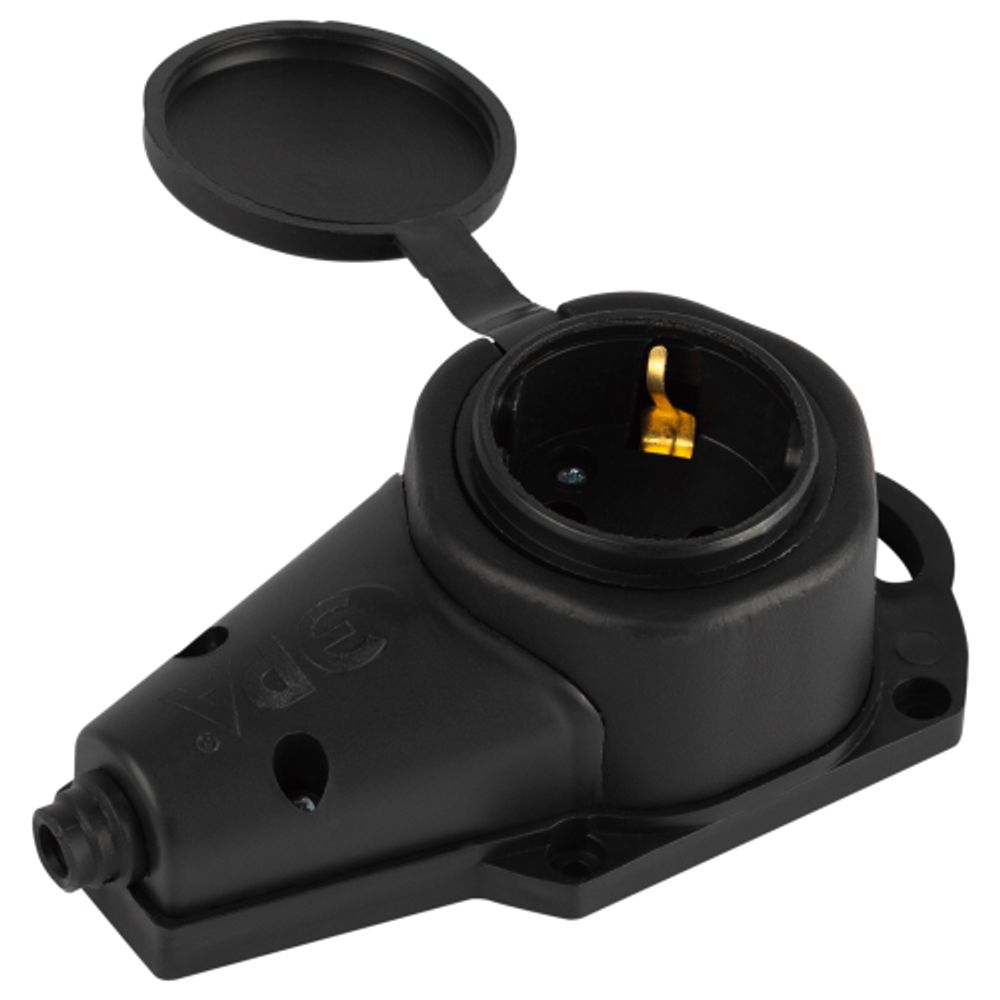Колодка ЭРА KX-1e-B-IP44 каучуковая с заземлением 1 розетка 16A IP44 черная | Электротовары