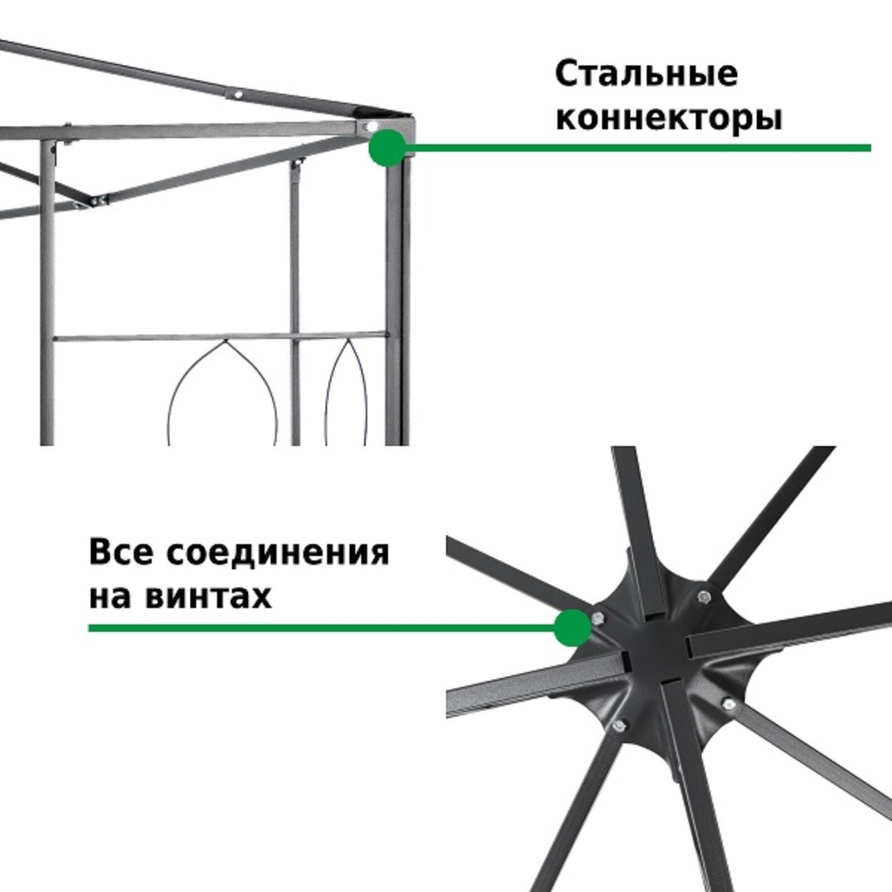 Шатер-беседка садовая Green Glade 3x3 м