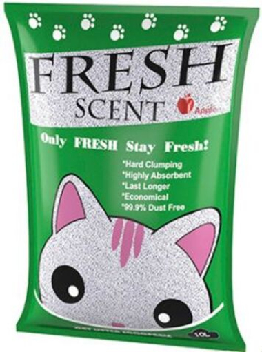 Наполнитель Fresh Scent комкующийся Яблоко для кошек 10 л
