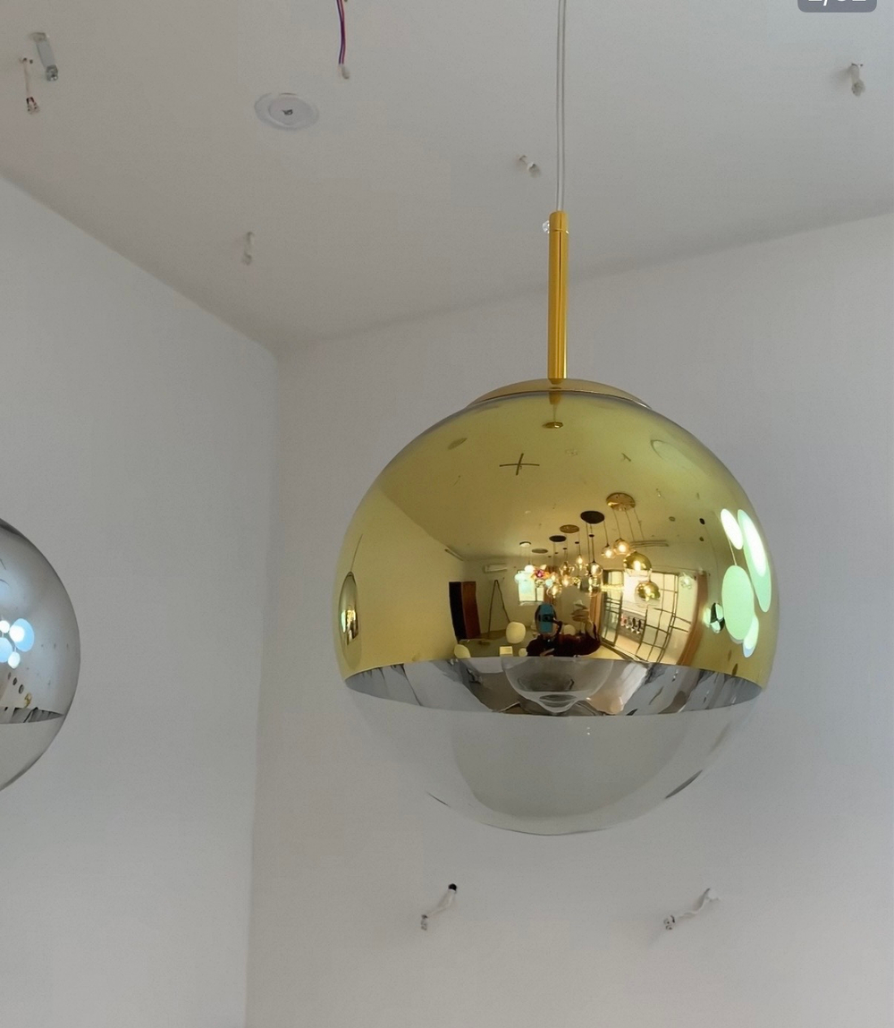 Pendant design lamp Mirror Ball by Tom Dixon (Gold)