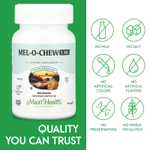 Maxi Health, Mel-O-Chew ™, натуральные ягоды, 5 мг, 100 жевательных таблеток
